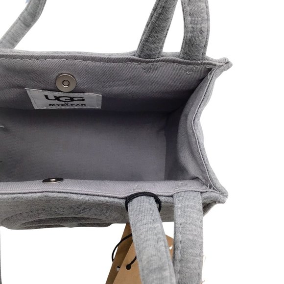 UGG X TELFAR FLEECE SMALL SHOPPING BAG IN HEATHER GREY - Picture 9 of 11